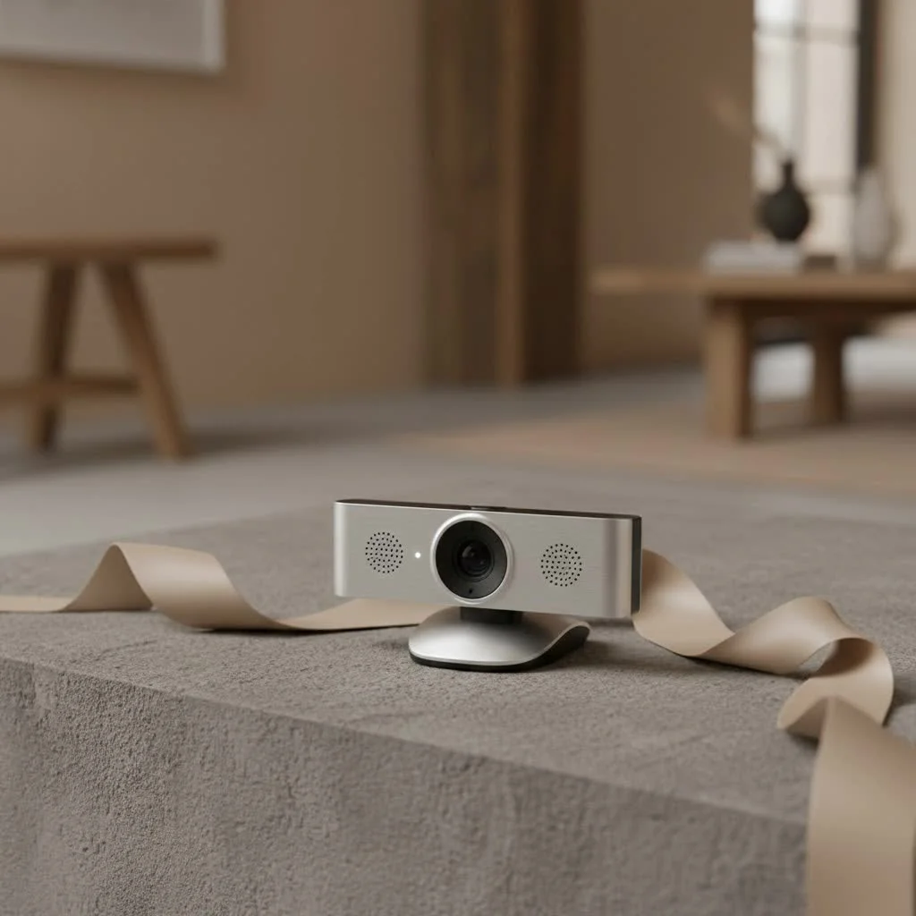 Logitech C920s Pro HD Webcam on a monitor